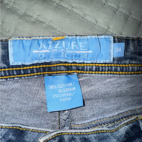 Azzure Denim Jeans with Unique Pattern. Size 34 GUC - Picture 6 of 9